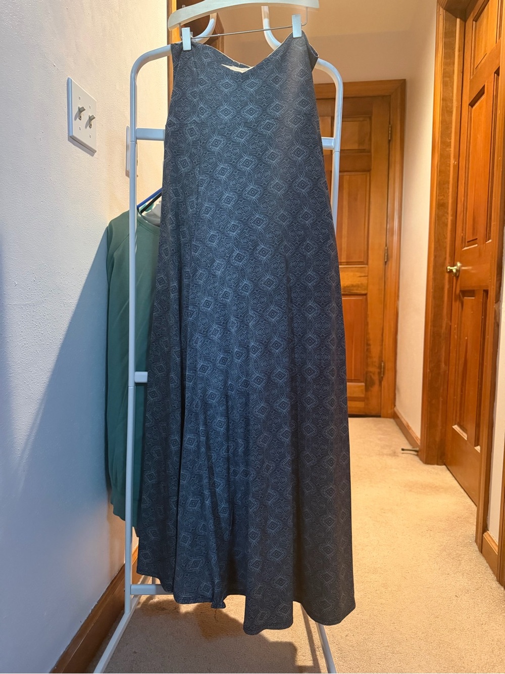 Women’s Dark Gray Patterned maxi skirt